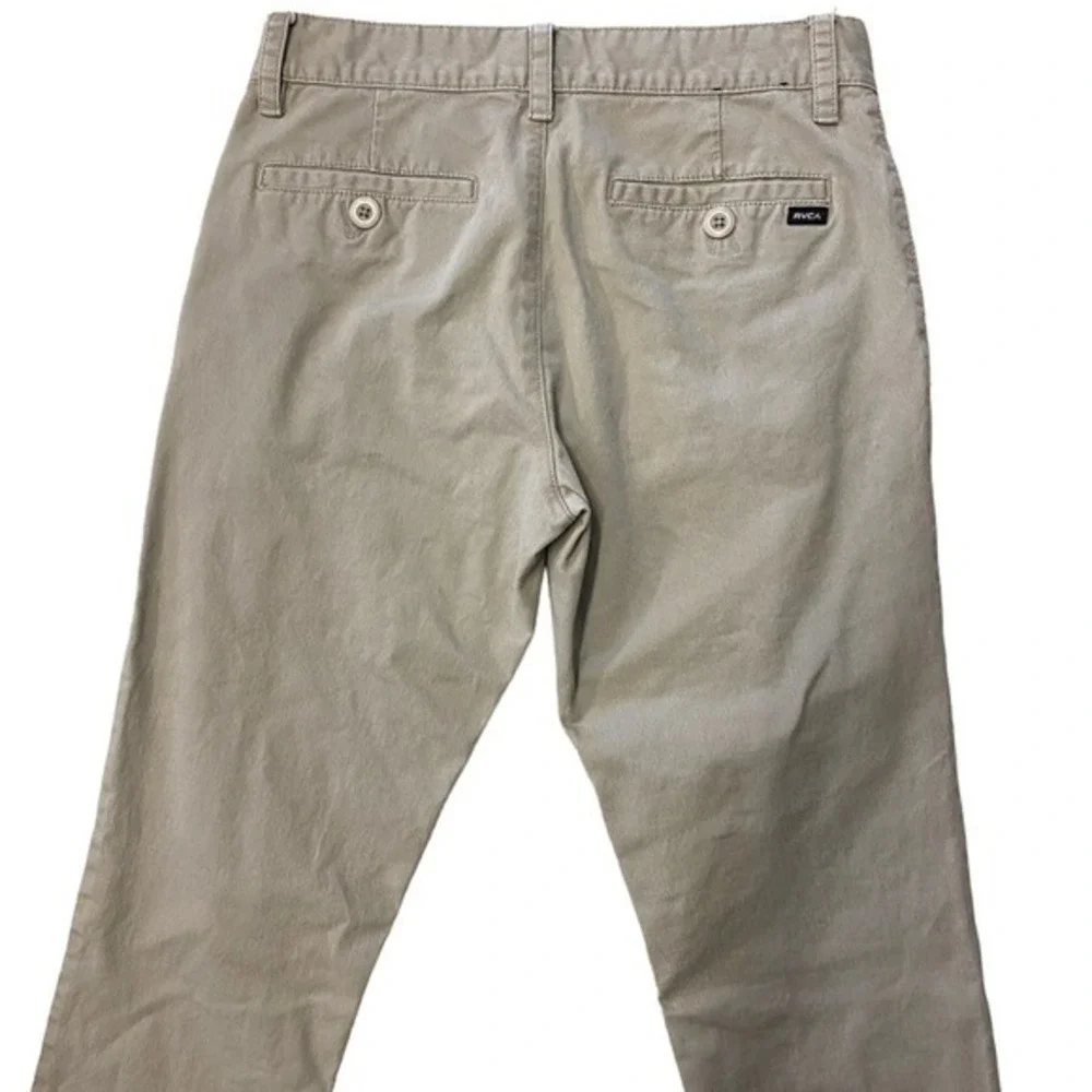 RVCA Men's Size 29 All Time Chino‎ Pants Khaki Straight Fit Cotton Blend